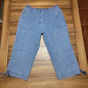 Allison Daley Denim Cargo Capris - Size 12